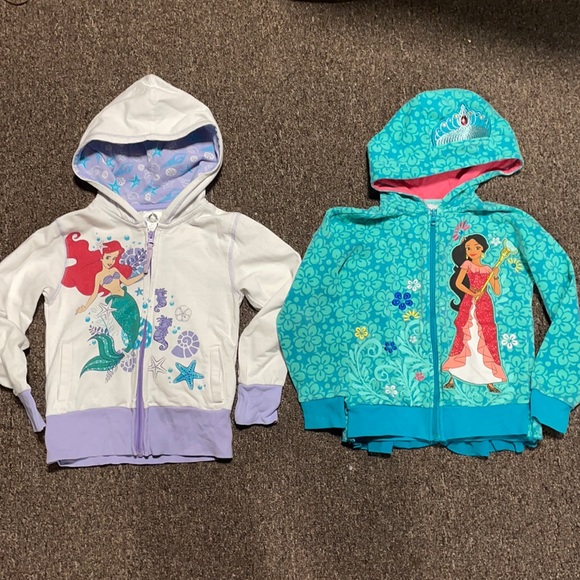 Disney Other - 2-pack Disney Princess Zip Up Hoodies Size 5/6